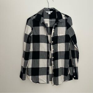 Old Navy Black and White Checkered Shirt
